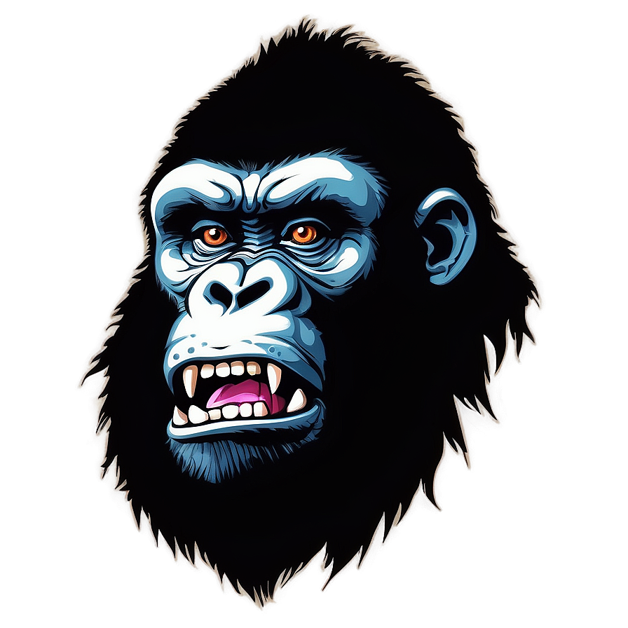 Angry Gorilla Vector Art Png 06252024