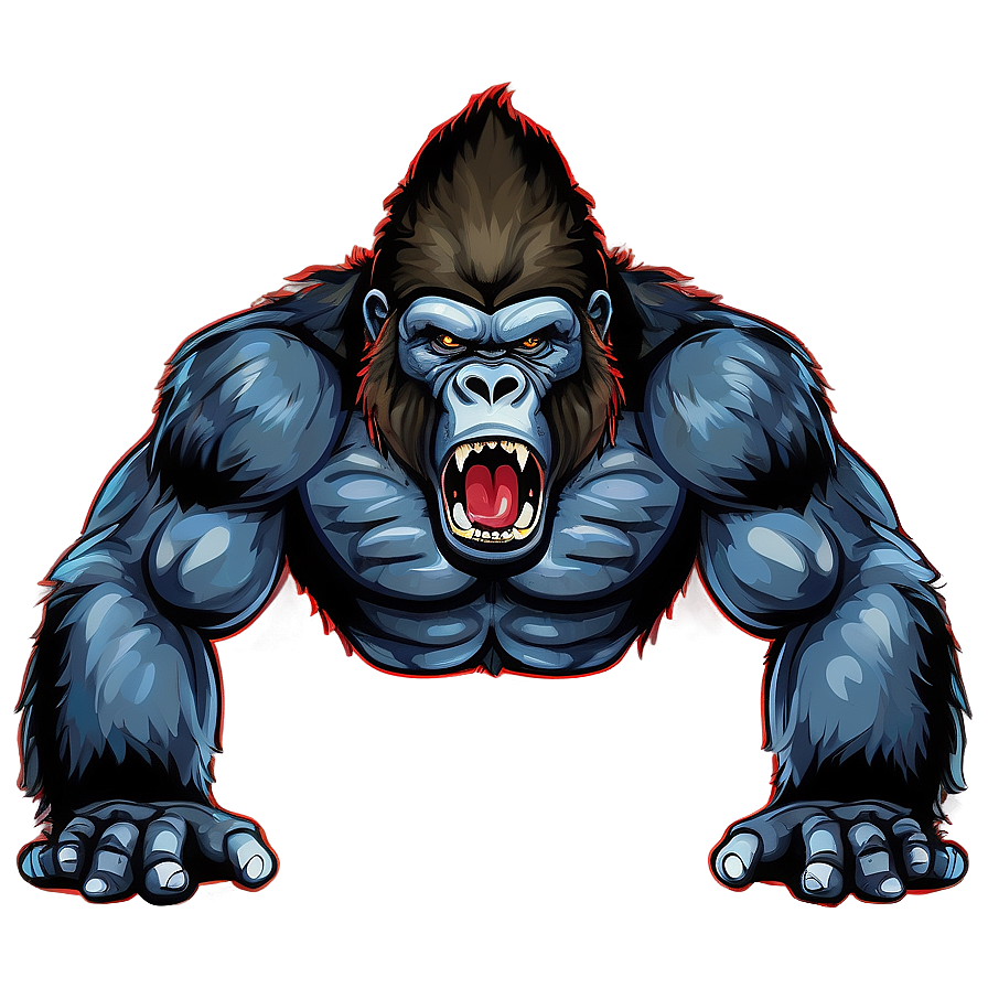 Angry Gorilla Vector Art Png Fdp77