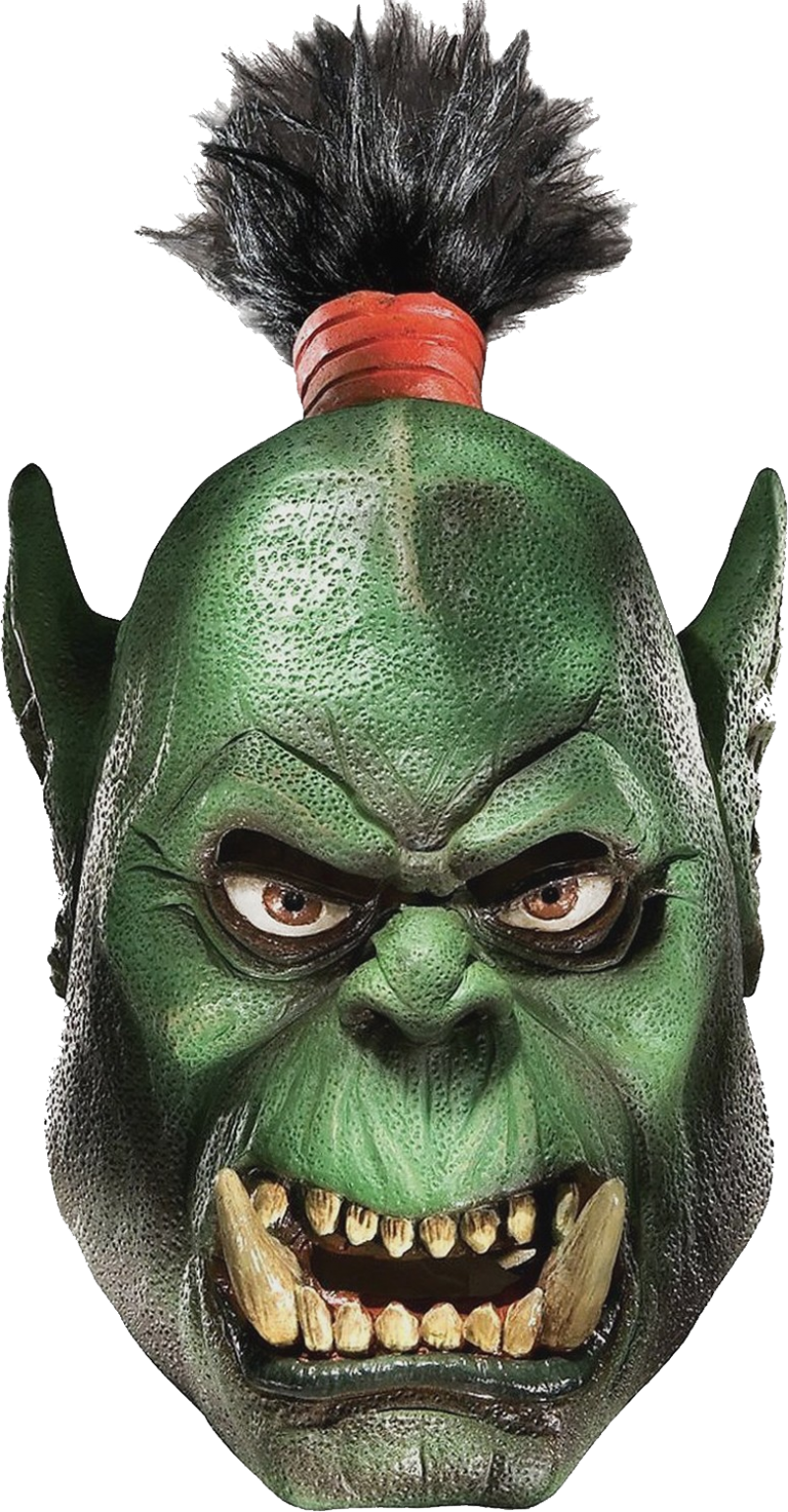 Angry Green Ogre Face