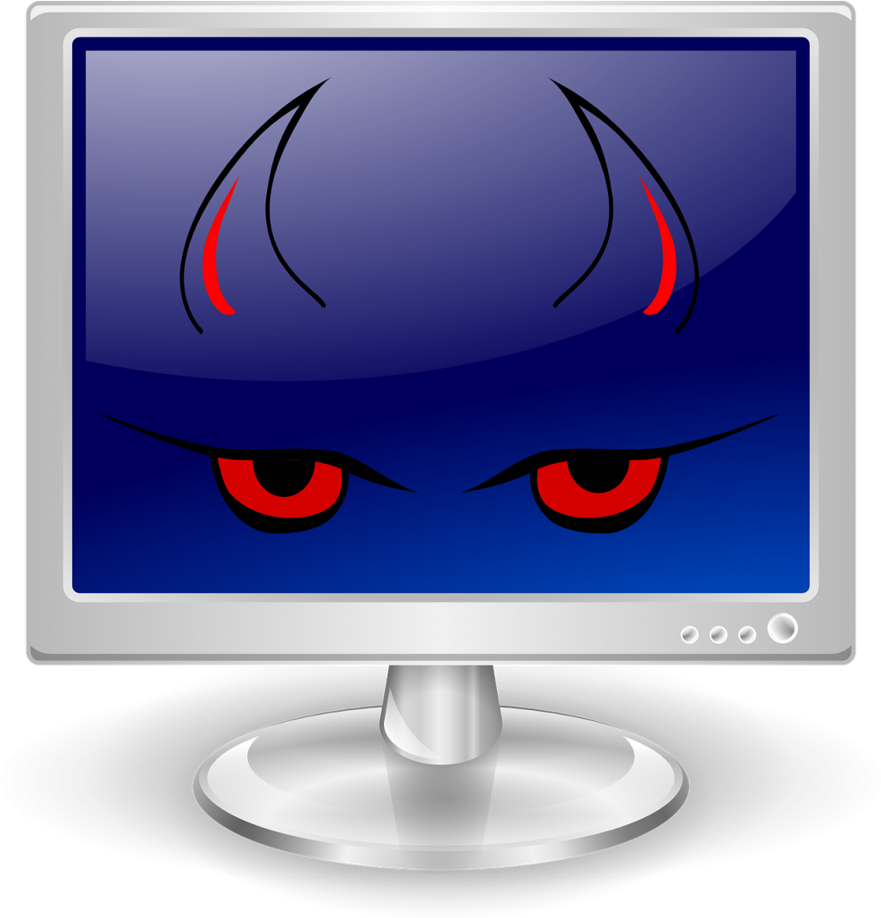 Angry Monitor Cartoon Character