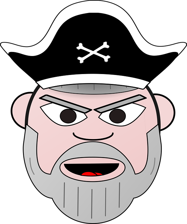 Angry Pirate Cartoon Graphic