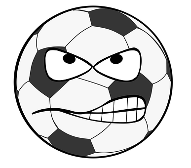 Angry Soccer Ball Cartoon