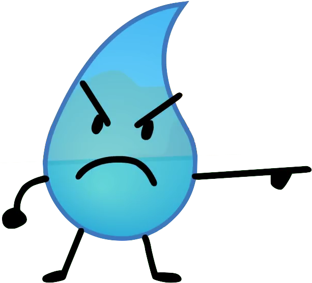 Angry Teardrop Character