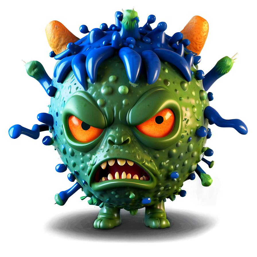 Angry Virus Cartoon Png Ujc8