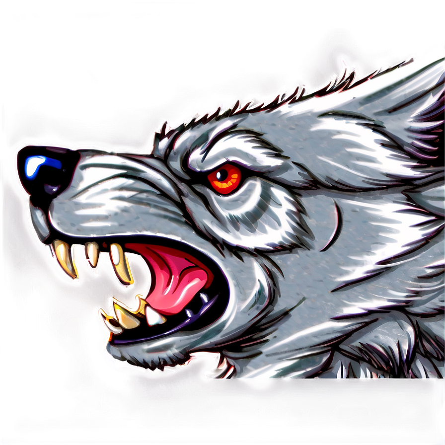 Angry Wolf Mascot Png 06112024