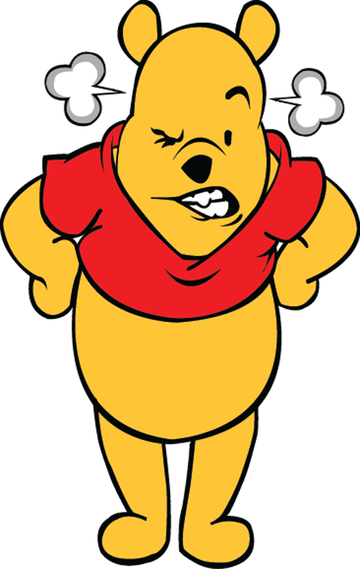 Angry Yellow Bear Cartoon