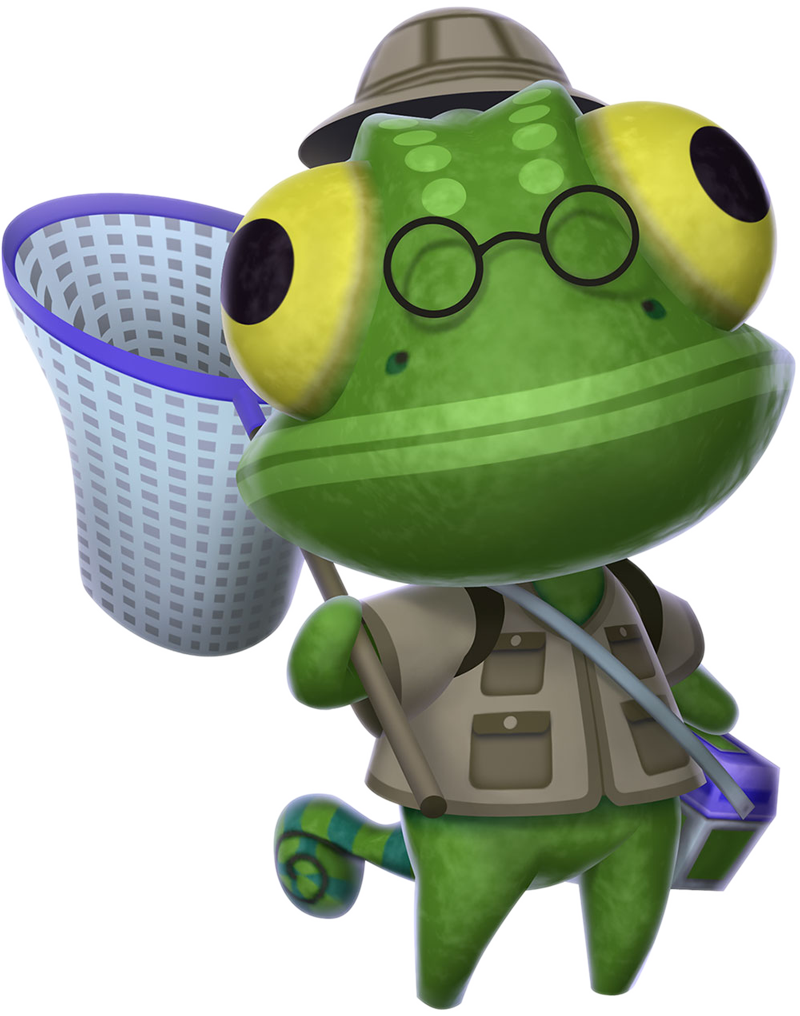 Animal Crossing Frog Villagerwith Net