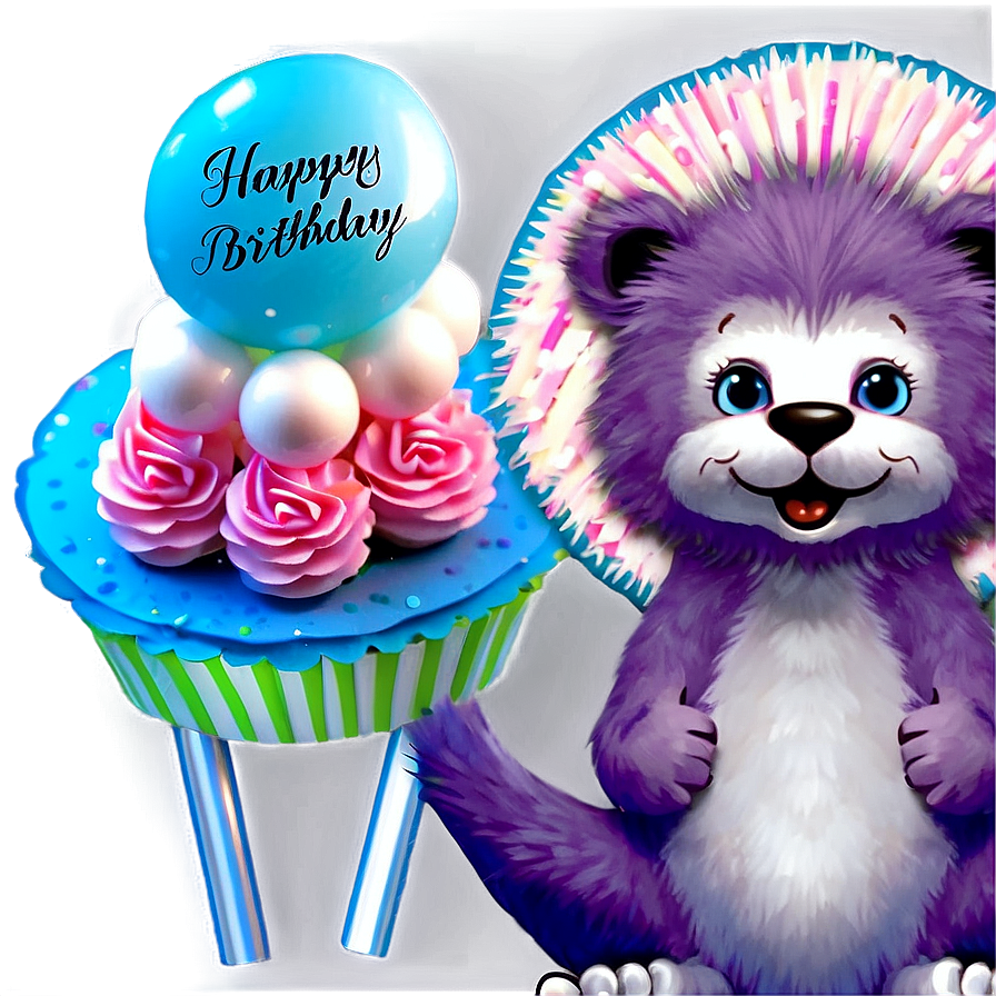 Animal Happy Birthday Cake Topper Png Qgi