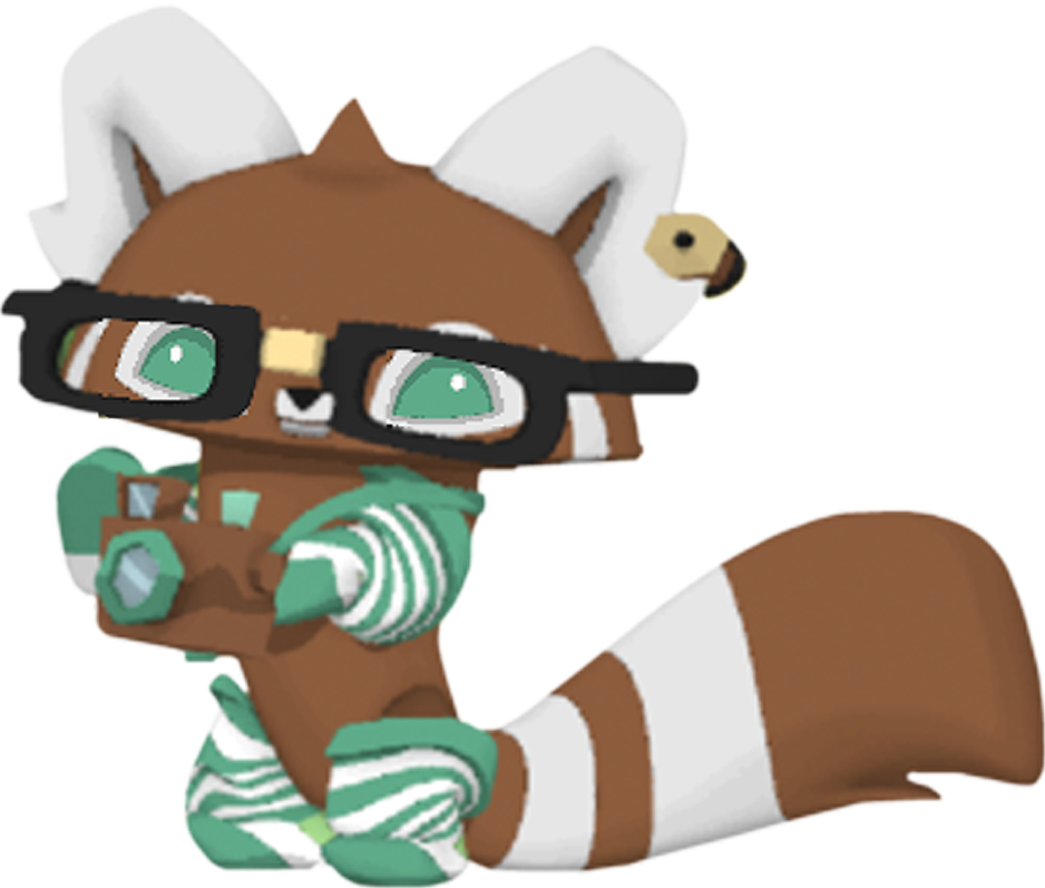 Animal Jam Stylish Raccoon Character