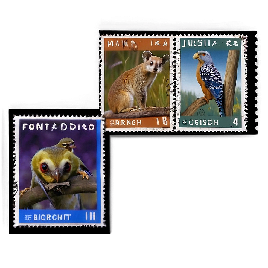 Animal Series Postage Stamp Png 06122024