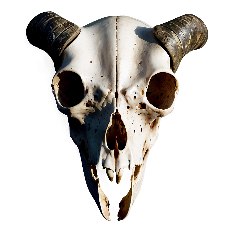 Animal Skull On Black Background Png Osd