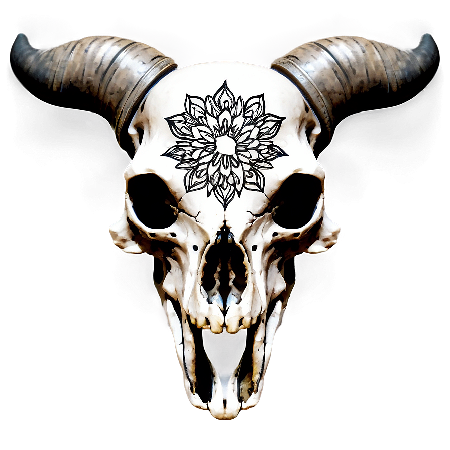 Animal Skull With Mandala Png Rms