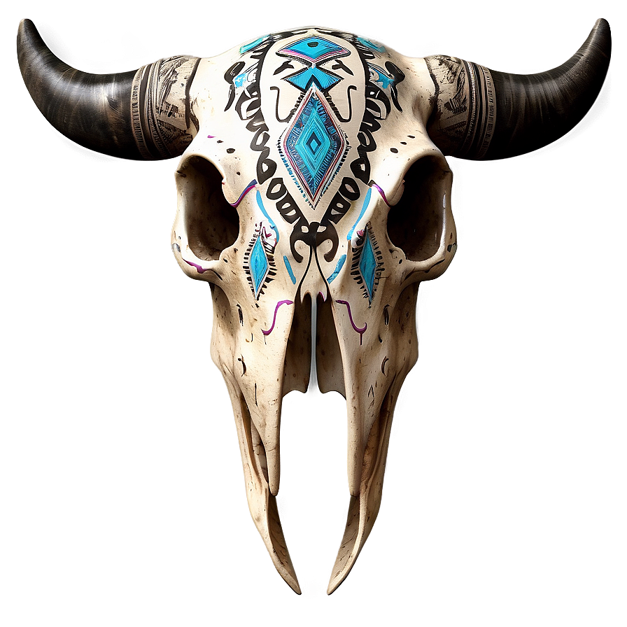 Animal Skull With Tribal Pattern Png 9