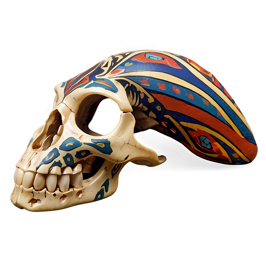 Animal Skull With Tribal Pattern Png Gel79