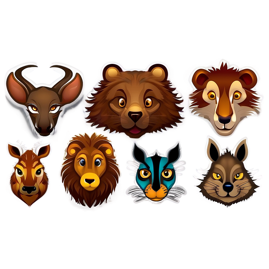 Animal Theme Stickers Png Kxq