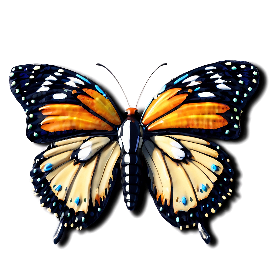 Animated 3d Butterfly Model Png Utm