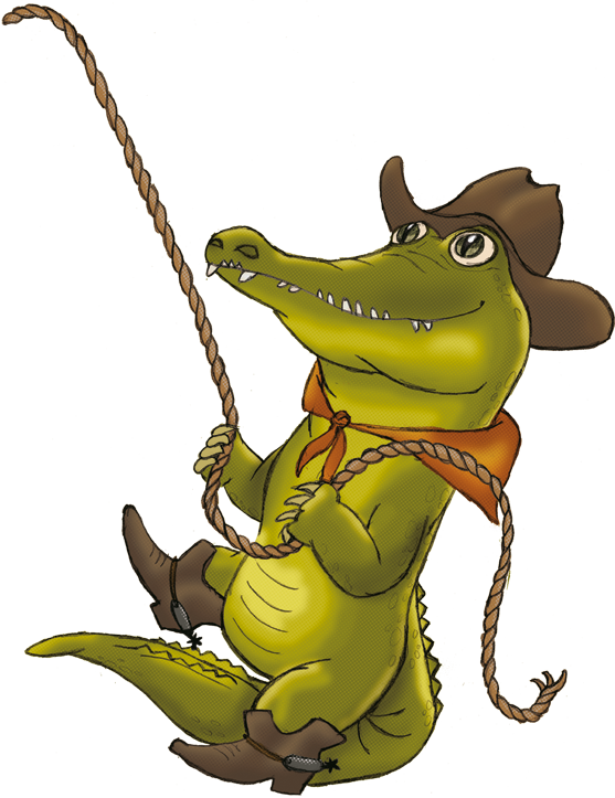 Animated Alligator On Swing