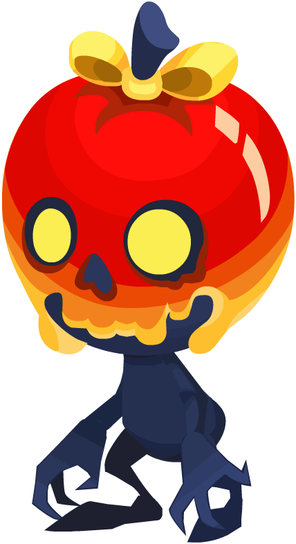 Animated Apple Skull Character