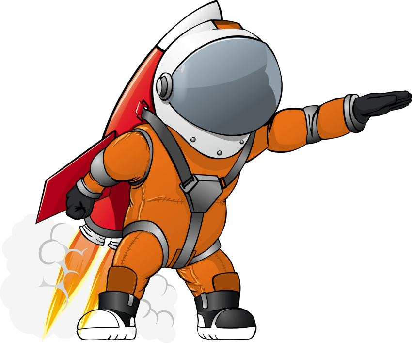 Animated Astronaut With Jetpack