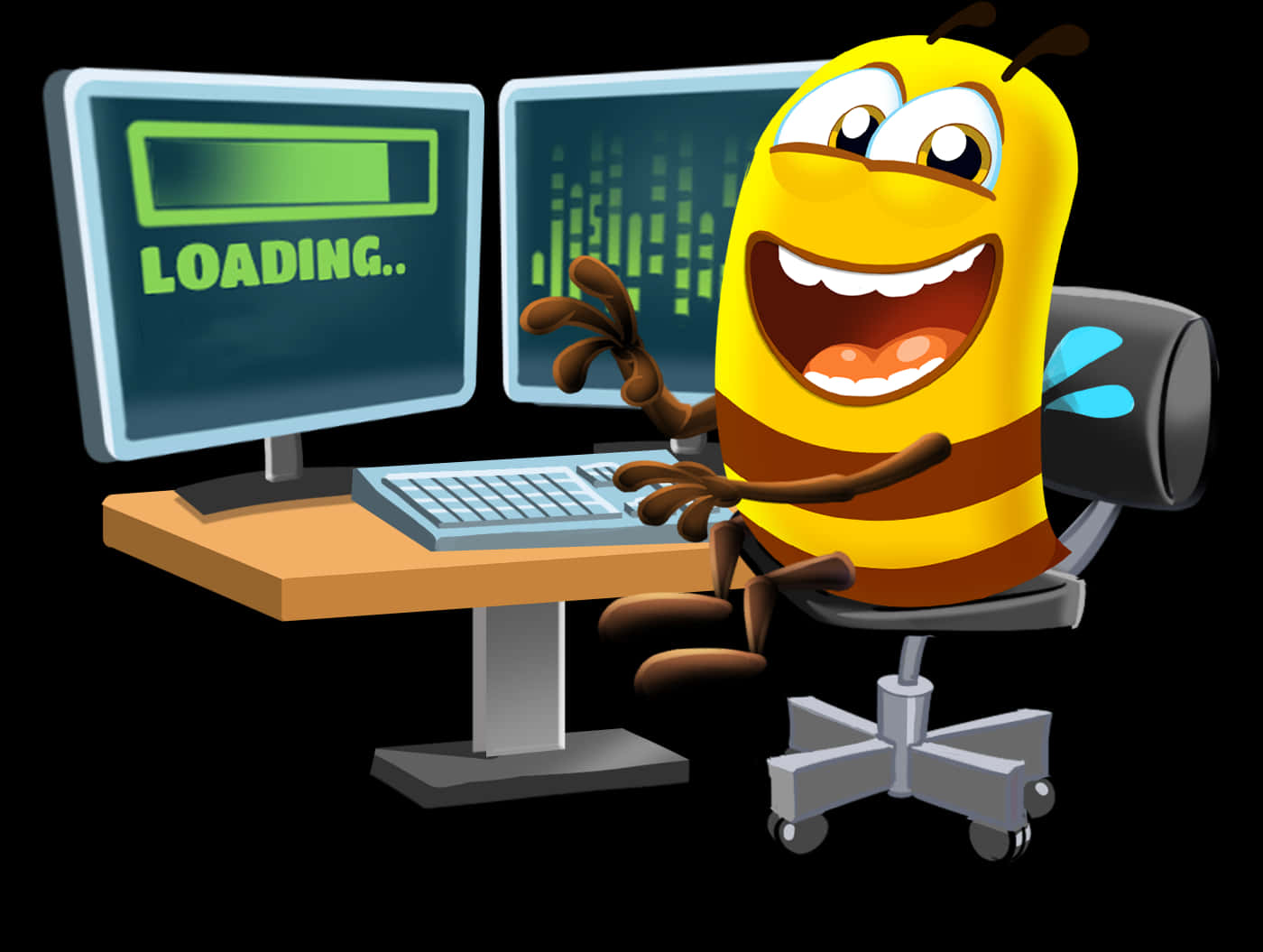 Animated Bee Computer Loading Screen