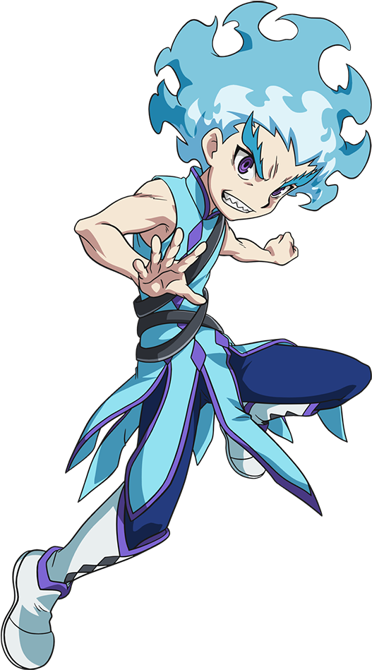 Animated Beyblade Character Action Pose