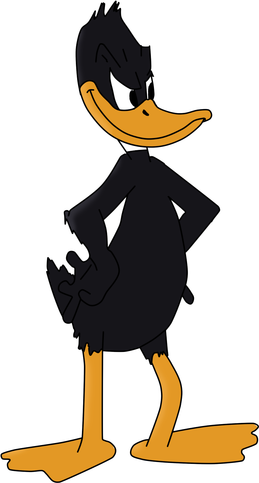 Animated Black Duck Character