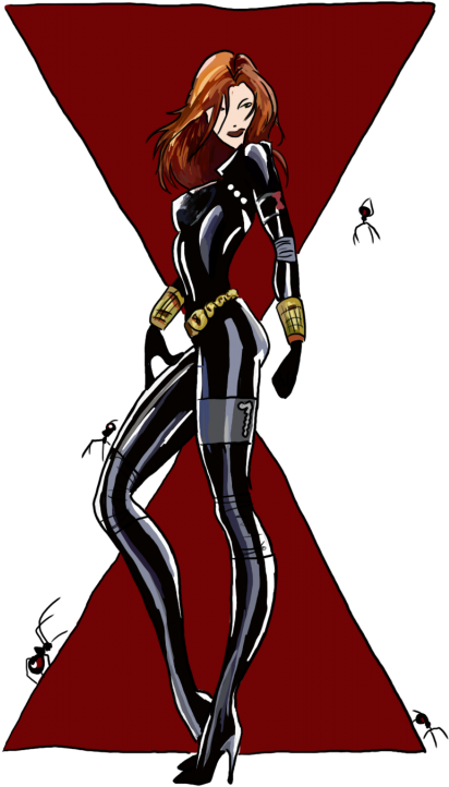 Animated Black Widow Stance