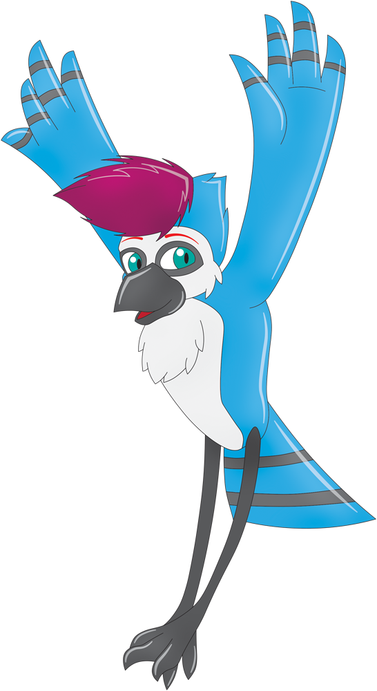 Animated Blue Bird Character