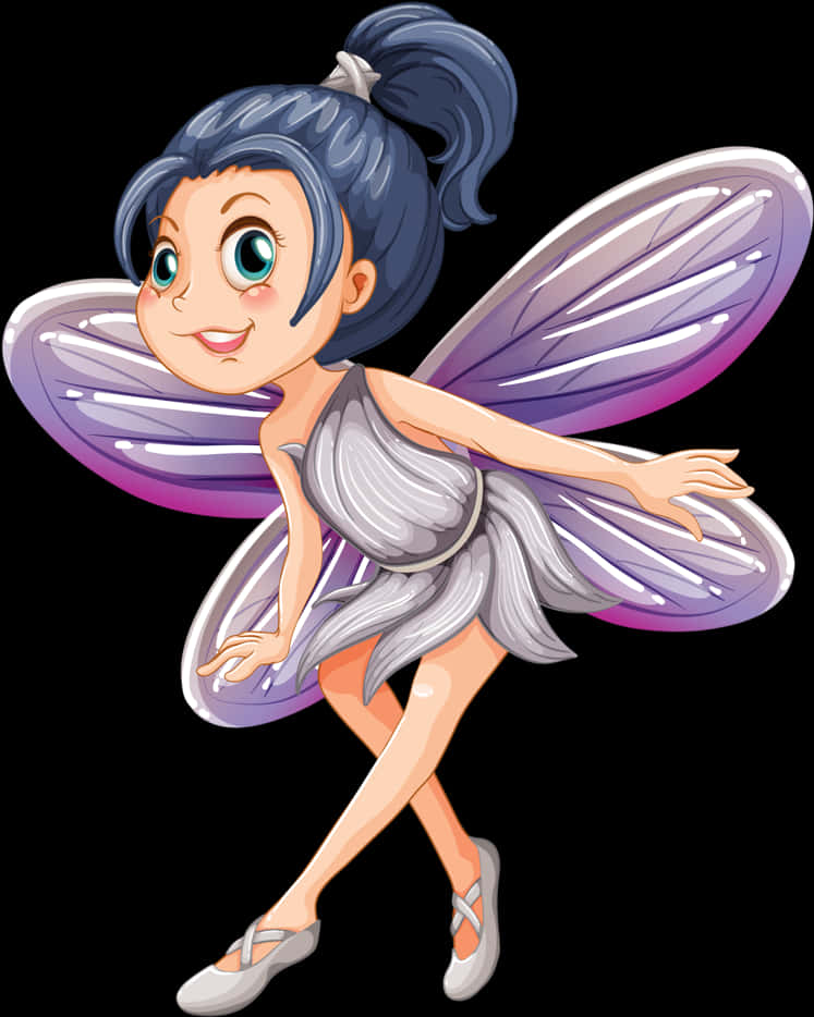 Animated Blue Haired Fairy