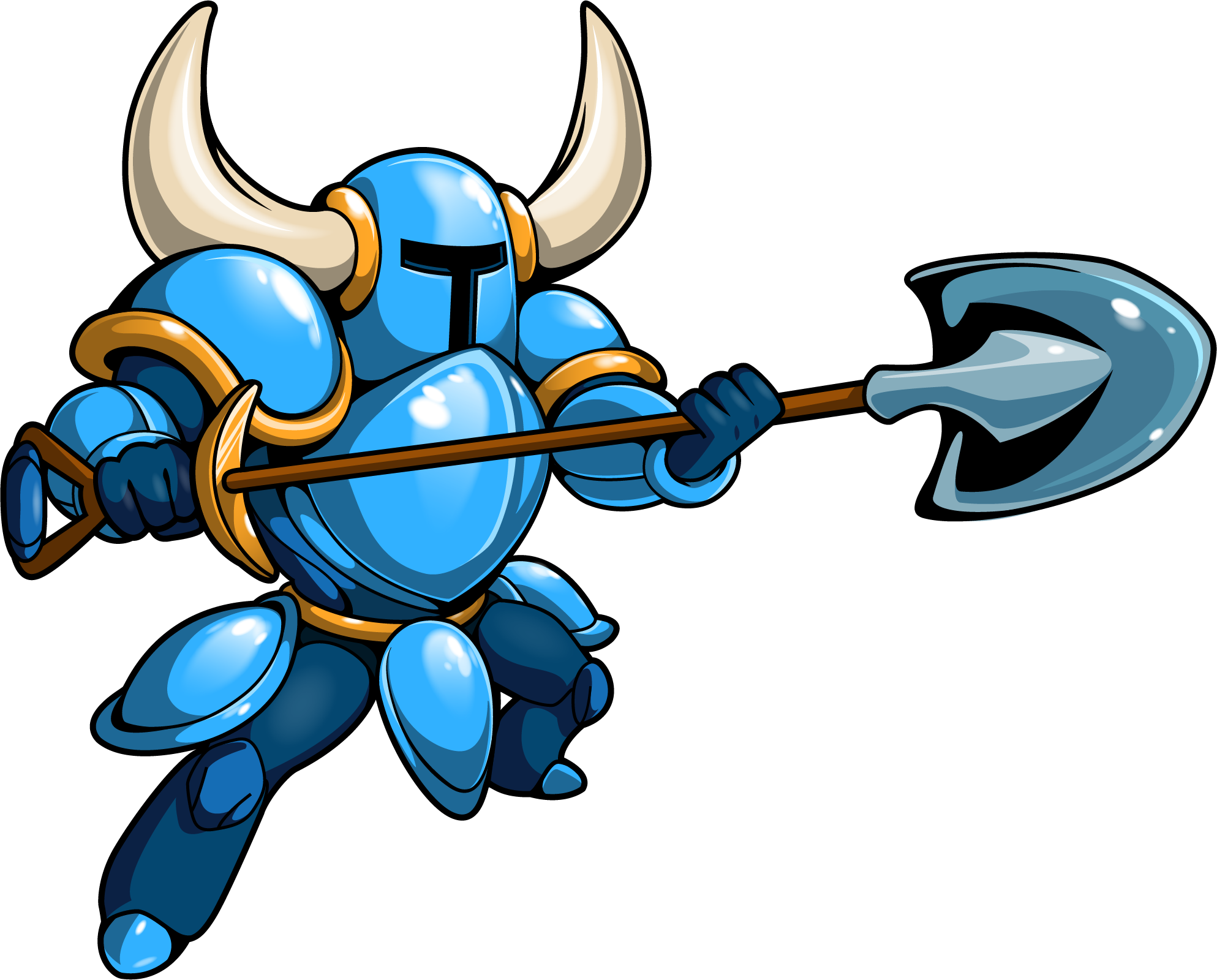 Animated Blue Knightwith Axe