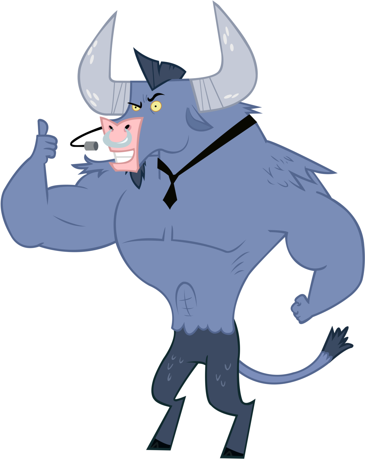 Animated Buff Bison Character