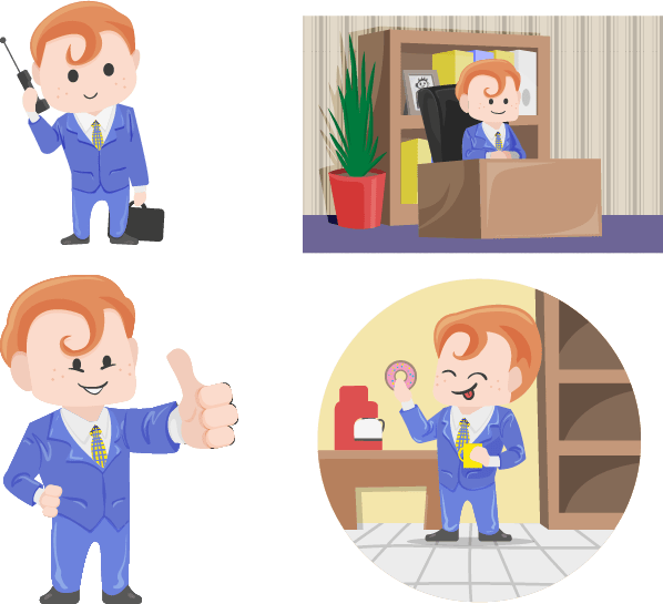 Animated Businessman Activities