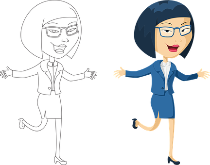 Animated Businesswoman Character Comparison