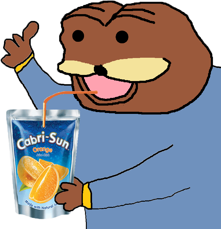 Animated Character Drinking Capri Sun