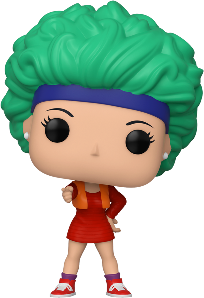 Animated Character Figurinewith Green Hair