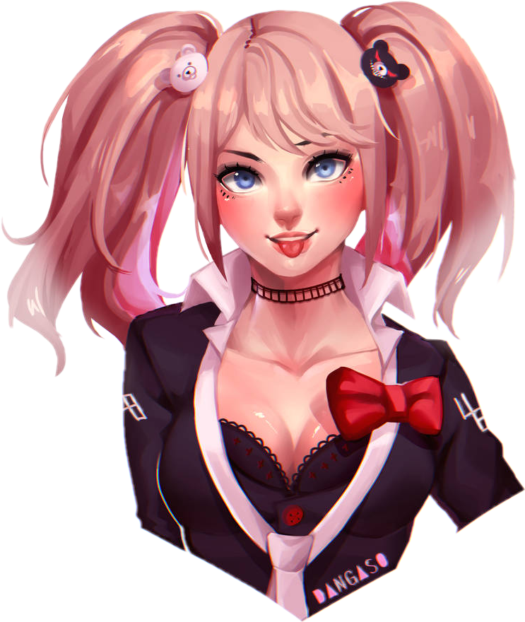 Animated Character Junko Enoshima Stylized Portrait