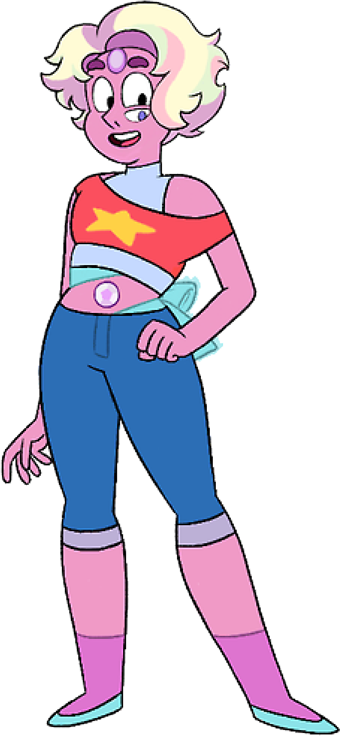 Animated Character Pink Hair Star Shirt