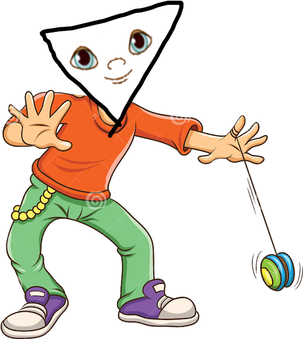 Animated Character Playing Yo Yo