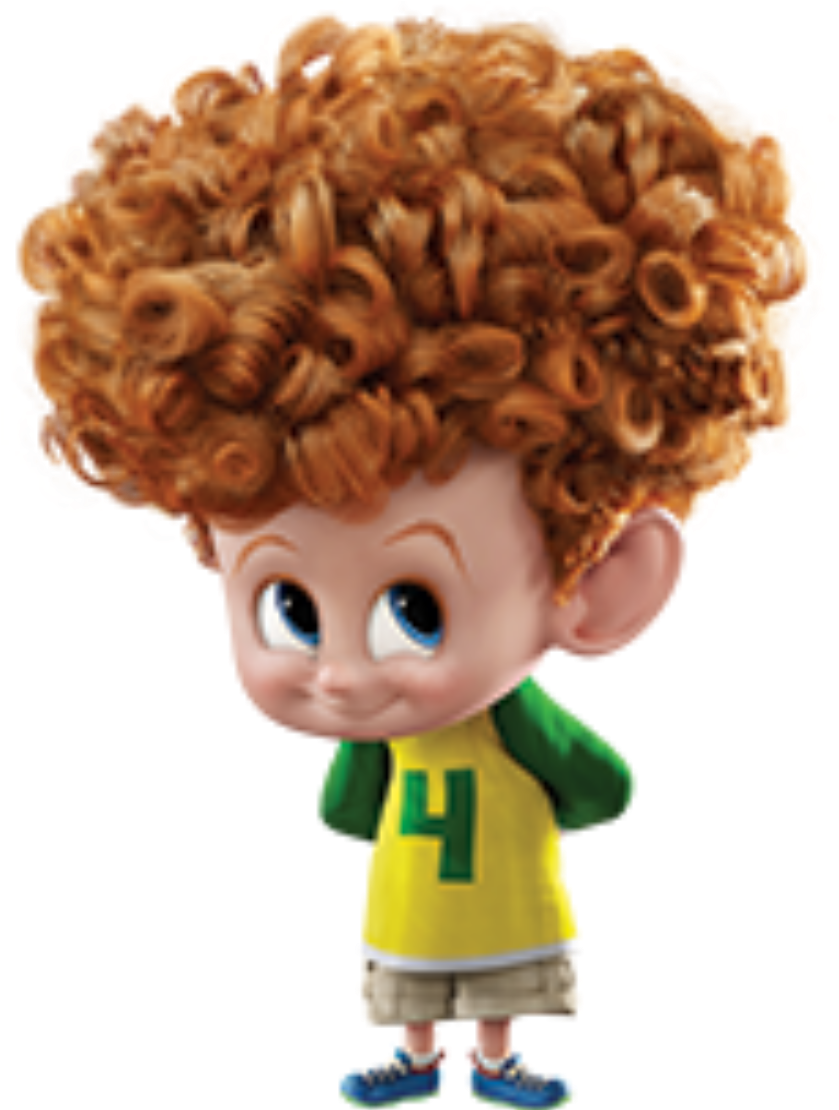 Animated Character With Curly Hair