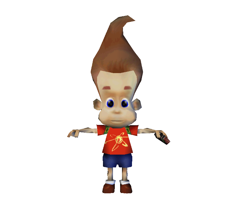 Animated Character With Hair Spike