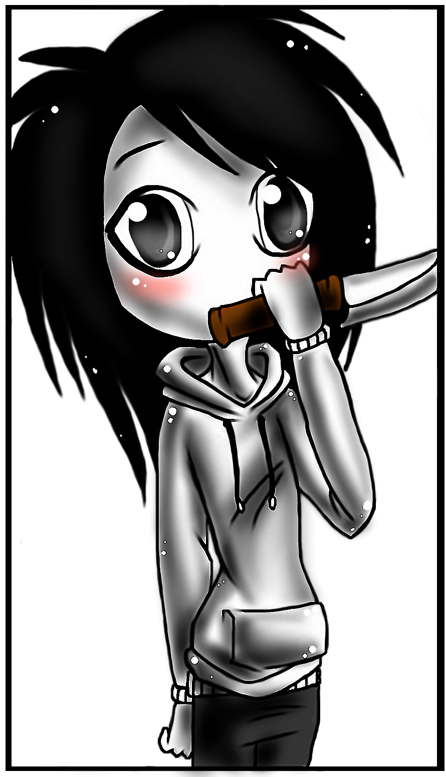 Animated Character With Knife