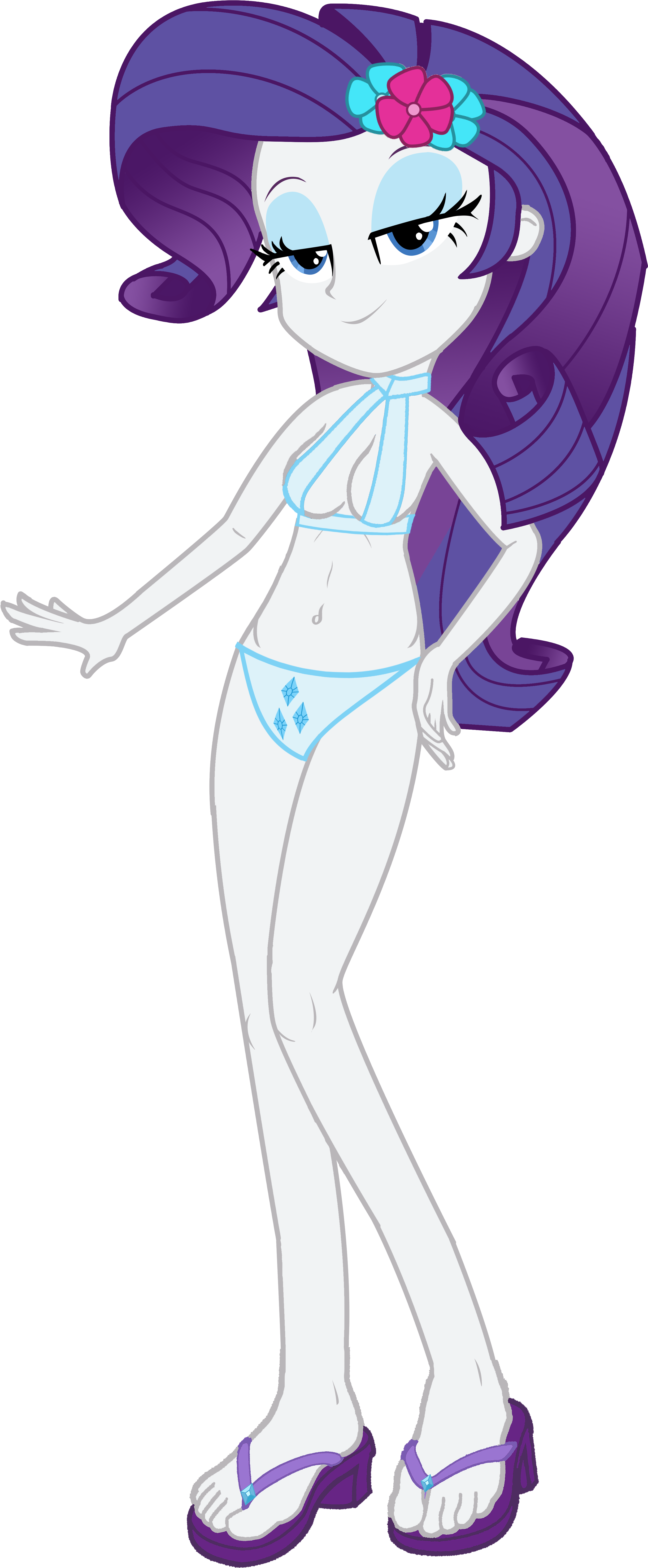 Animated Characterin Blue Bikini