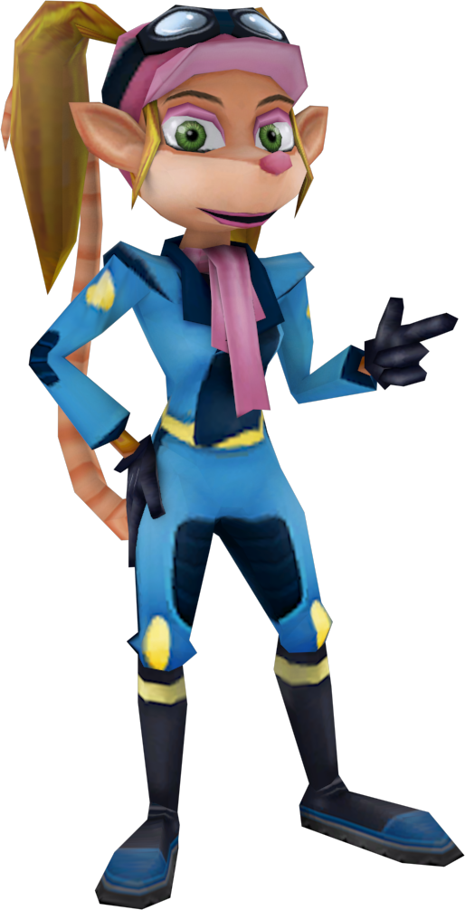 Animated Characterin Blue Outfit