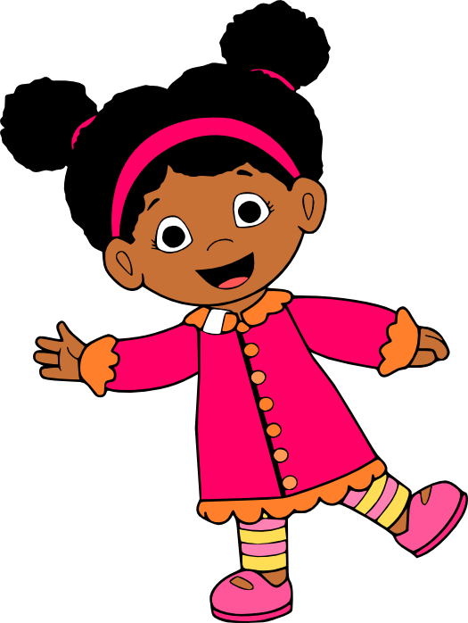 Animated Characterin Pink Dress