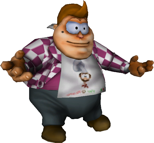 Animated Characterin Plaid Shirt