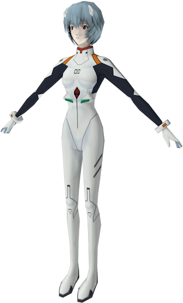 Animated Characterin White Plug Suit