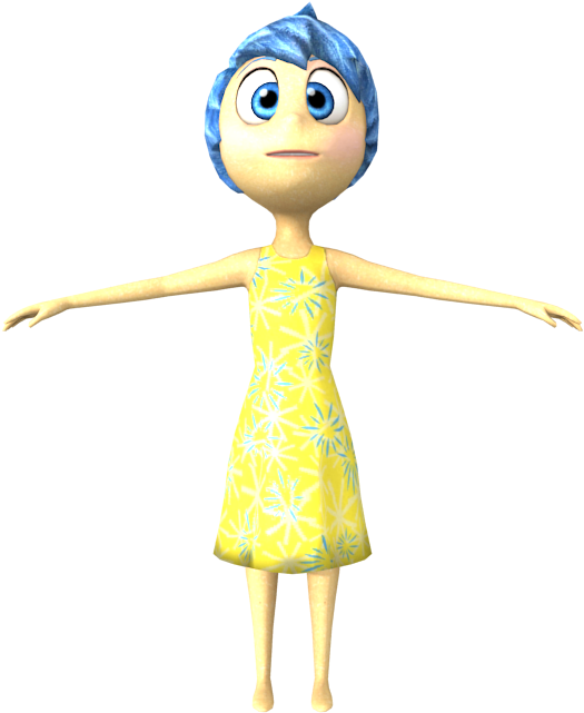 Animated Characterin Yellow Dress