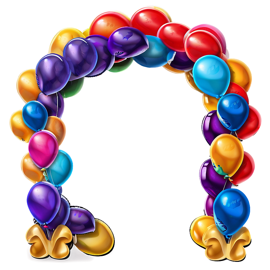 Animated Characters Balloon Arch Png 06212024