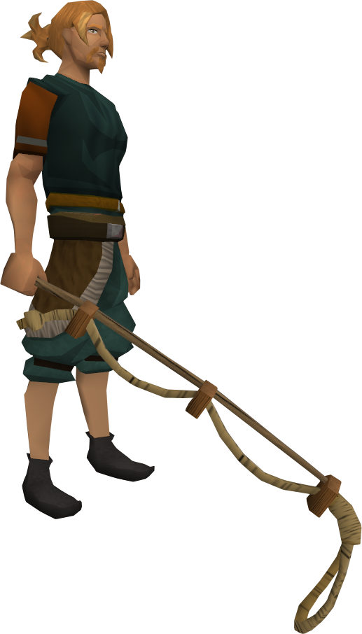 Animated Characterwith Rope Weapon