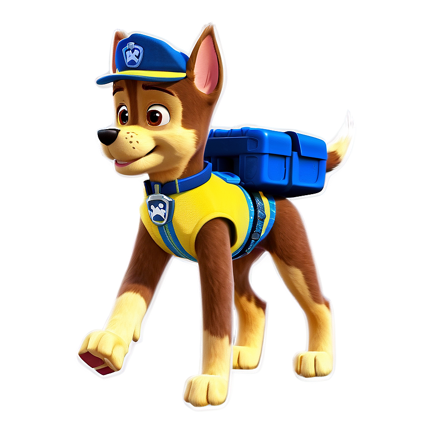 Animated Chase Paw Patrol Png 05252024